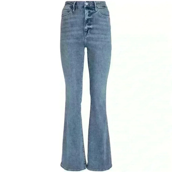 FRAME Blue High Waisted Light Wash Flare Jeans Womens Size 26 - Picture 1 of 16